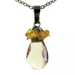 Ametrin és imperiál topáz nyaklánc