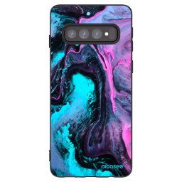 Fekete szilikon tok az alábbi mobiltelefonokra Samsung Galaxy S10 G973 - Lean 2