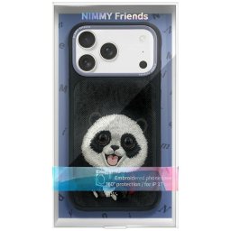 NIMMY tok BIG EYED PET 2.0 Panda az IPHONE 17 Pro számára fekete