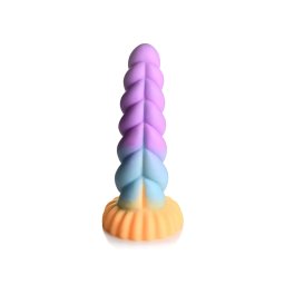 Creature Cocks Mystique - unikornis dildó - 21cm (lila-sárga)