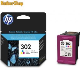 HP F6U65AE (302) szines eredeti tintapatron (1 év garancia)