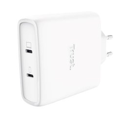 TRUST GaN MAXO 100W 2 portos USB-C töltő, fehér