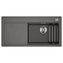 528103 - BLANCO ETAGON XL 6S-F vulkánszürke tartozékkal, lefolyó távműködtetővel 988X498 SZINTBE ÉPÍTÉS