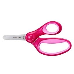 FISKARS Olló, óvodai, 13 cm, FISKARS, csillámos rózsaszín