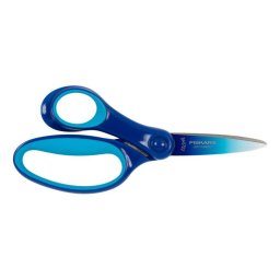 FISKARS Olló, iskolai, 15 cm, balkezes, FISKARS, ombré kék