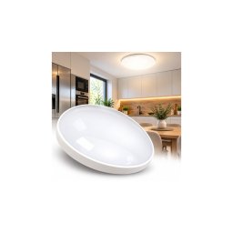 Kör Alakú LED Mennyezeti Lámpa 18W, 1530 lm, 4000K, IP44, 30 cm, Fehér
