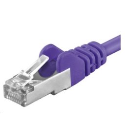 PREMIUMCORD Patch kábel CAT6a S-FTP, RJ45-RJ45, AWG 26/7 0, 5m lila