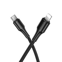 Kábel USB C Lightning Hoco PD 27W 1 m X120 fekete