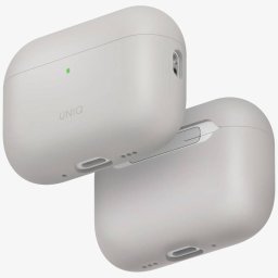 UNIQ Lino tok AirPods Pro 3 gen szilikon bézs színű tokhoz
