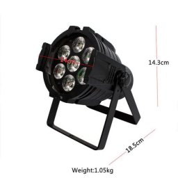 SHEHDS 7x18W Mini LED Par Light 6in1 RGBWA+UV Aluminum Alloy