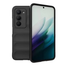 Szilikon telefonvédő (ütésállóság, kameravédő, 3D) FEKETE Xiaomi Redmi 15 4G