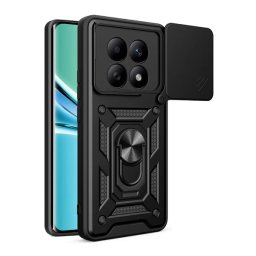 Defender szilikon telefonvédő (ütésállóság, tartógyűrű, kameravédő) FEKETE Xiaomi Redmi Note 15 5G
