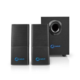 Nedis GSPR10021BK aktív gamer hangszóró 2.1, USB tápellátás, 3,5 mm jack, 30 W, Hangerőszabályozó