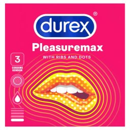 Durex - Pleasuremax mintázott felületű óvszer (3 db)