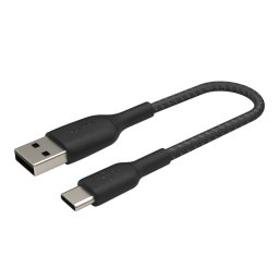 Belkin BOOST CHARGE USB-C/USB-A kábel, 15 cm, fekete – strapabíró