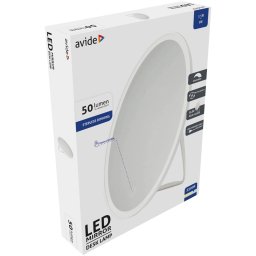 Világítós sminktükör, LED, akkumulátoros, kerek, AVIDE