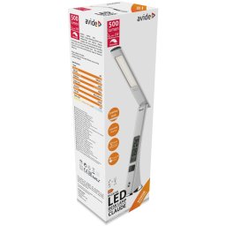 Asztali LED lámpa, Claude, kijelzős, 5W, 5000K, AVIDE, fehér