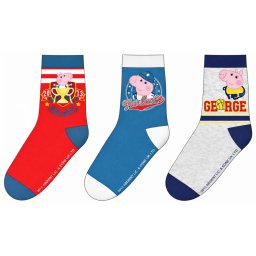 Peppa malac gyerek bokazokni 3 pár/csomag 23-34 Nr1