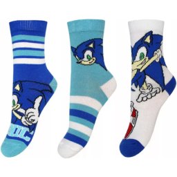Sonic a sündisznó gyerek bokazokni 3 pár/csomag 23-34 Nr1