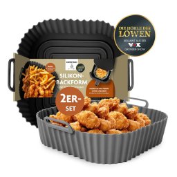 PERFECT HOME DS18892 SZILIKON AIR FRYER SÜTŐFORMA 20x20x6,3CM 2 DARAB / CSOMAG