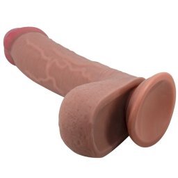 Pretty Love Realisztikus tapadkorongos cssz br dild - barna, 23,4cm