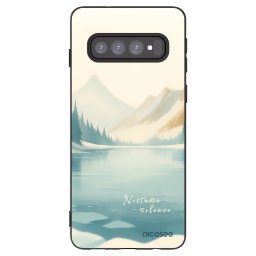 Fekete szilikon tok az alábbi mobiltelefonokra Samsung Galaxy S10 G973 - NOTHERN SILENCE