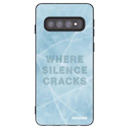Fekete szilikon tok az alábbi mobiltelefonokra Samsung Galaxy S10 G973 - SILENCE