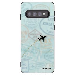 Fekete szilikon tok az alábbi mobiltelefonokra Samsung Galaxy S10 G973 - FLIGHT PATH
