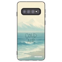 Fekete szilikon tok az alábbi mobiltelefonokra Samsung Galaxy S10 G973 - COLD AIR