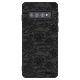 Fekete szilikon tok az alábbi mobiltelefonokra Samsung Galaxy S10 G973 - Dark Elegance