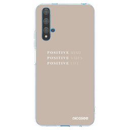 Átlátszó szilikon tok az alábbi mobiltelefonokra Huawei Nova 5T - Positive Vibes