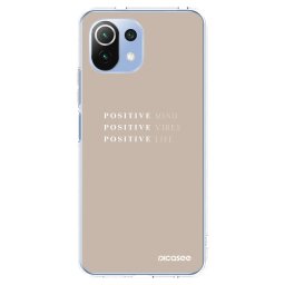 Átlátszó szilikon tok az alábbi mobiltelefonokra Xiaomi Mi 11 Lite - Positive Vibes