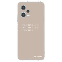 Átlátszó szilikon tok az alábbi mobiltelefonokra Xiaomi Redmi Note 12 5G - Positive Vibes