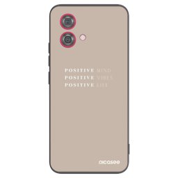 Fekete szilikon tok az alábbi mobiltelefonokra Motorola Moto G84 5G - Positive Vibes
