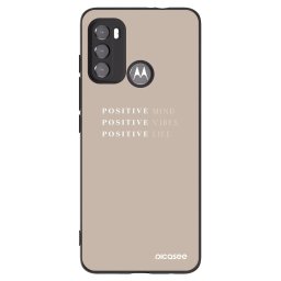 Fekete szilikon tok az alábbi mobiltelefonokra Motorola Edge 60 5G - Positive Vibes