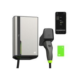 Green Cell HabuDen Wallbox 22kW 32A 7,5m NFC kábel 2. típusú intelligens EV töltőállomás GC App Bluetooth WiFi alkalmazással
