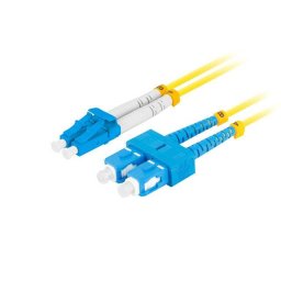 LANBERG optikai patch kábel SM SC/UPC-LC/UPC duplex 2m LSZH G657A1 átmérő 3mm, sárga színű