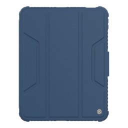 NILLKIN BUMPER PRO szilikon telefonvédő (aktív FLIP, ütésállóság, asztali tartó) SÖTÉTKÉK Apple IPAD 11 (2025), IPAD 10.9 (2022)