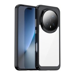 Szilikon telefonvédő (ütésállóság, átlátszó hátlap) FEKETE Honor Magic 8 Pro