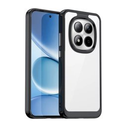Szilikon telefonvédő (ütésállóság, átlátszó hátlap) FEKETE Xiaomi Redmi Note 15 Pro 5G