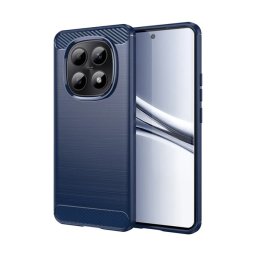 Szilikon telefonvédő (ütésállóság, légpárnás sarok, szálcsiszolt, karbon minta) SÖTÉTKÉK Xiaomi Redmi Note 15 5G
