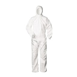 Munkavédelmi overál, hosszú ujjú vízlepergető kapucnis 2XL fehér