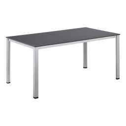 KETTLER CUBIC / KETTALUX alumínium étkezőasztal 160×90 cm - ezüst váz / antracit lap