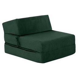 Összecsukható matrac/fotel, 2 az 1-ben, zöld, MALEN