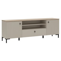 TV-állvány, szürkésbarna Taupe/silverjack tölgy, DOMCA 2D1S