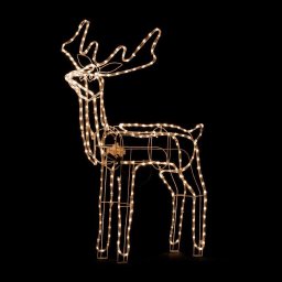 Sárga LED fényű rénszarvas MEDIUM, 90 cm