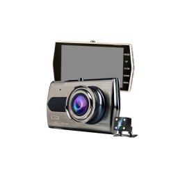 Autós menetrögzítő kamera Full HD 1080p, első-hátsó kamera, 4" kijelző, G-szenzo