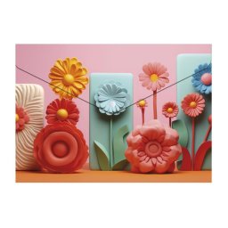 PANTA PLAST Irattartó tasak, A4 PP, patentos, 180 mikron, PANTA PLAST "Modern Flowers"