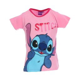 Disney Lilo és Stitch, A csillagkutya Surprised Light Pink gyerek rövid póló, felső 5 év / 110 cm