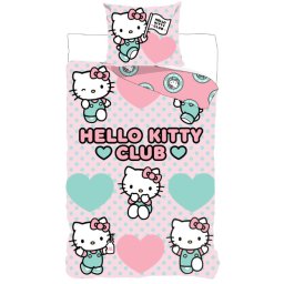 Hello Kitty Club ágyneműhuzat 140×200cm, 70×90 cm
